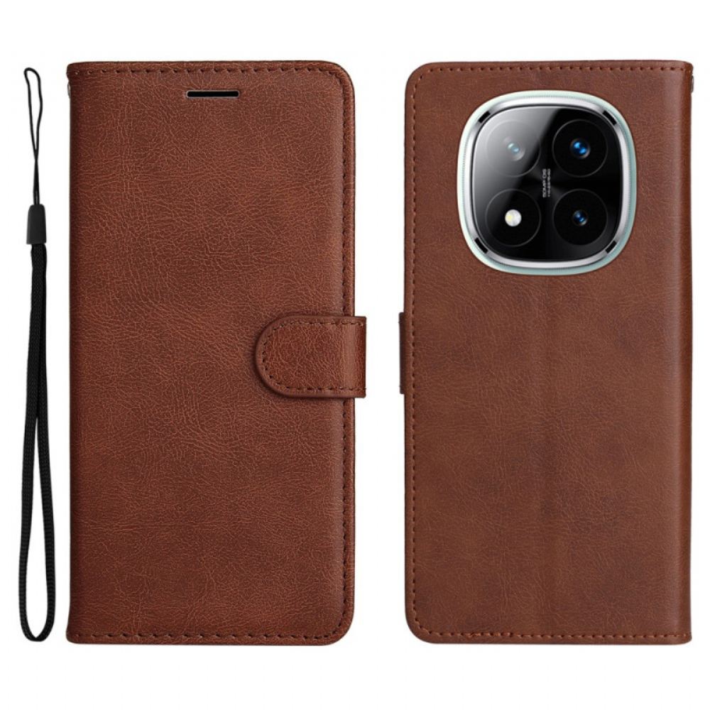 Kožený Kryt Poco X7 5g Jednobarevná Umělá Kůže