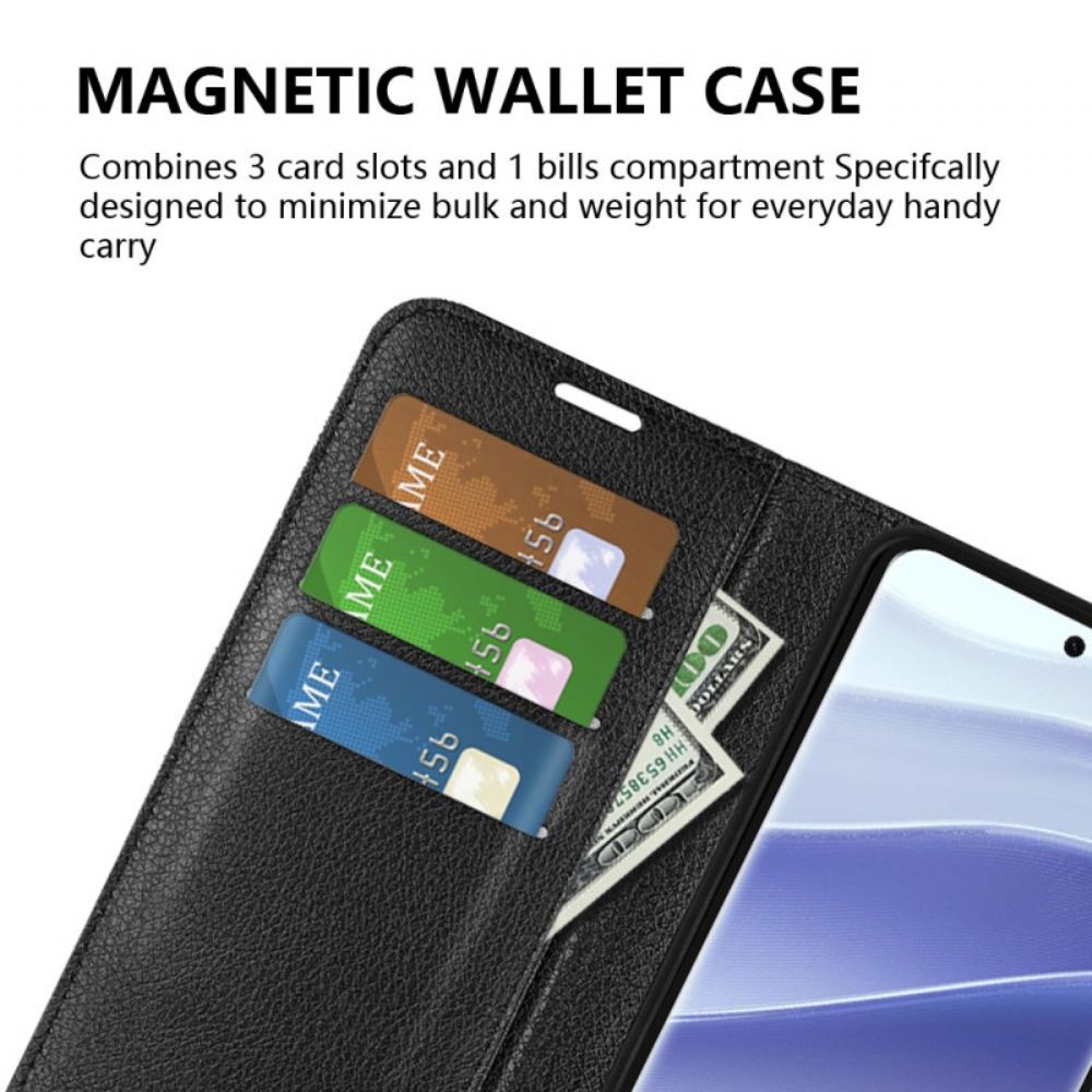 Kožený Kryt Poco X7 5g Klasická Umělá Kůže Liči