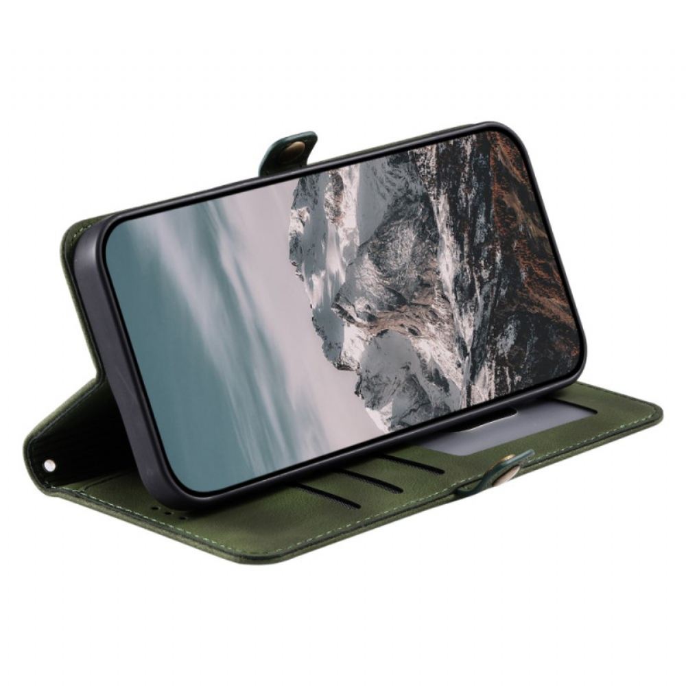 Kožený Kryt Poco X7 5g Semišový Efekt Mandaly