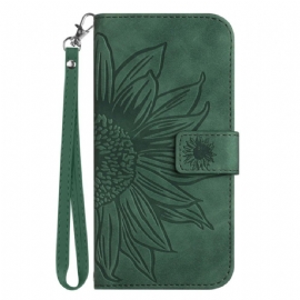 Kožený Kryt Poco X7 5g Slunečnicový Potisk