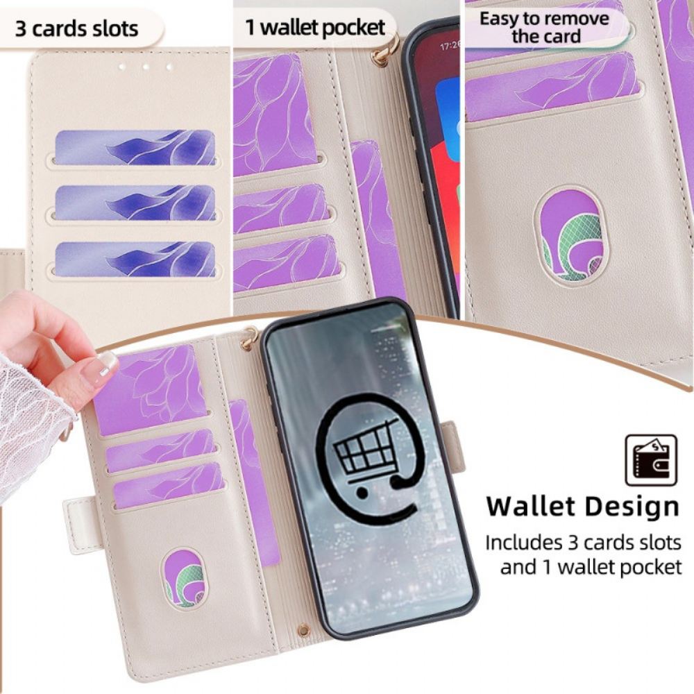 Kožený Kryt Poco X7 5g Zlatá Spona