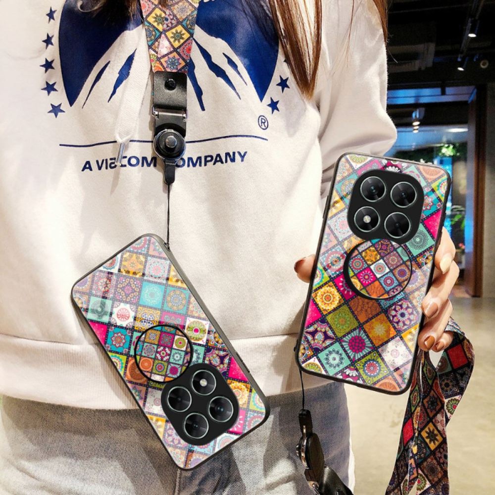 Kryt Poco X7 5g Patchworkový Držák Na Šňůrku A Prsten