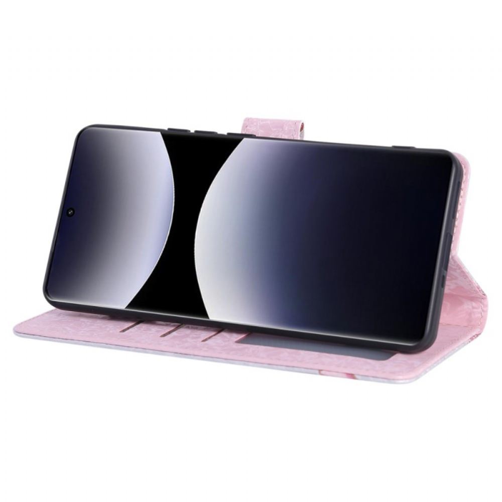 Peněženková Pouzdra Poco X7 5g Kryty Na Mobil Květinový Design S Rfid Blokováním