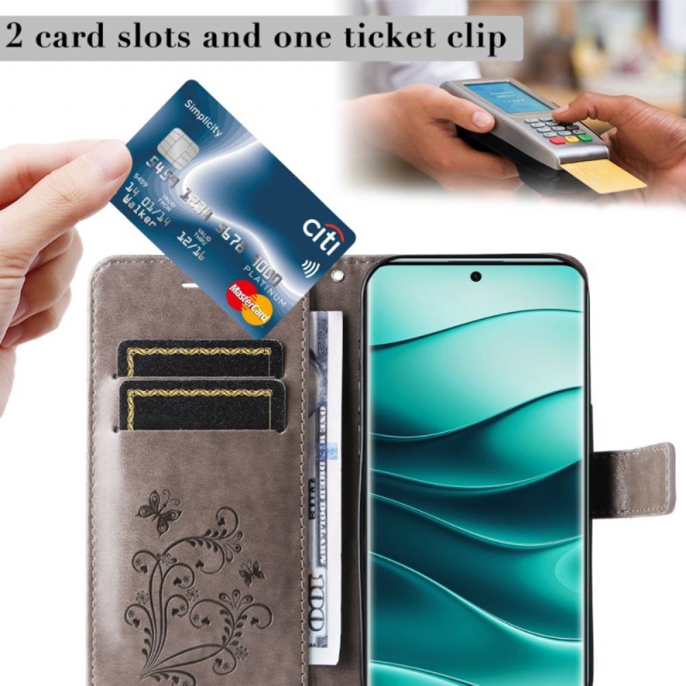 Peněženková Pouzdra Poco X7 5g Obří Motýli