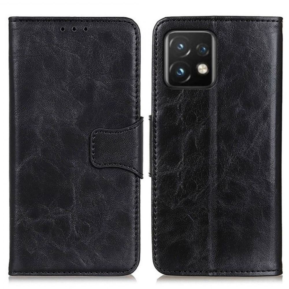Kožené Pouzdro Na Motorola Edge 40 Pro Oboustranné Magnetické Zavírání