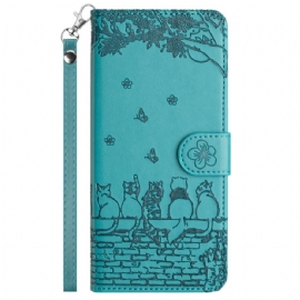 Kožený Kryt Google Pixel 10a Kočičí Vzor