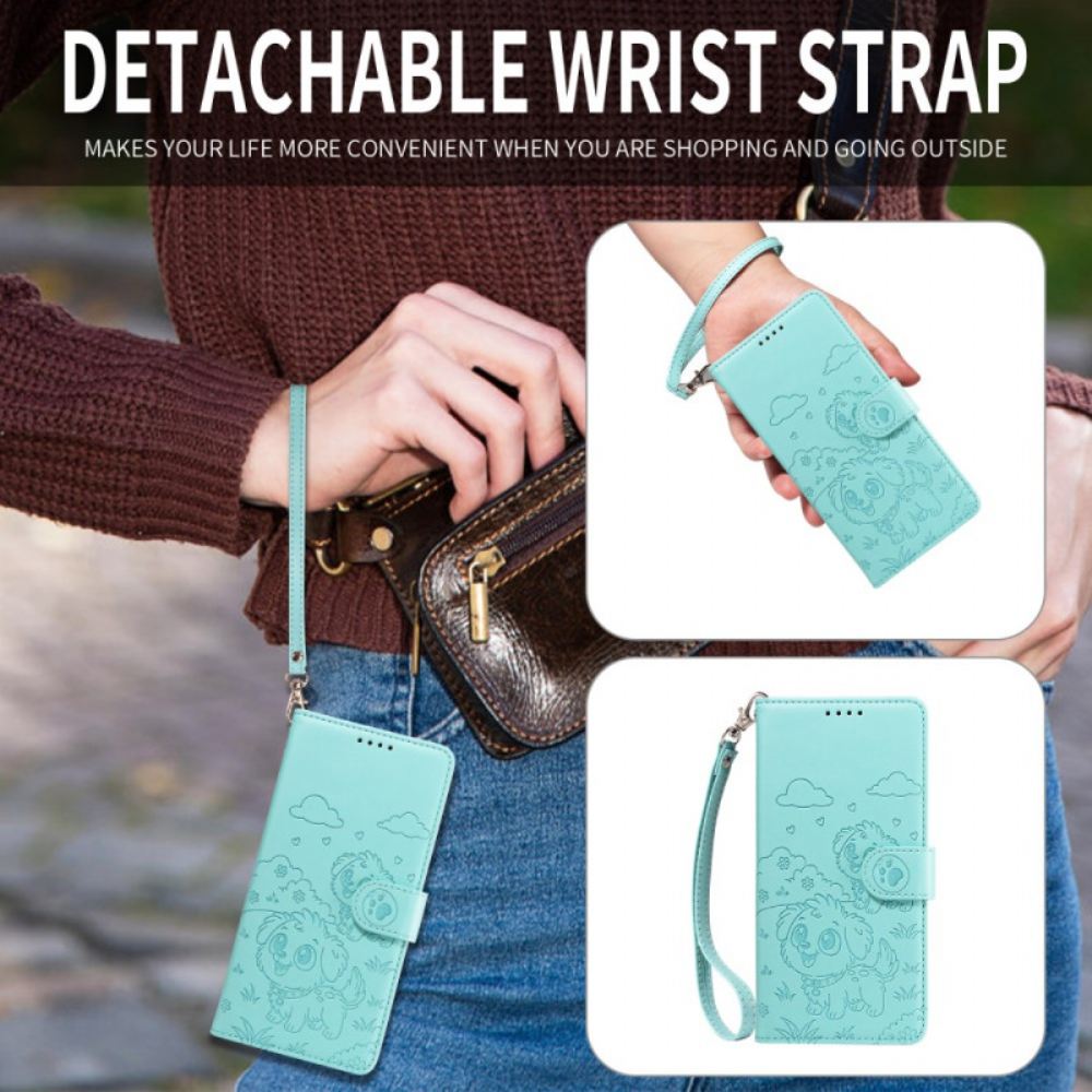 Kožený Kryt Google Pixel 10a Rfid Ochrana A Psí Vzor