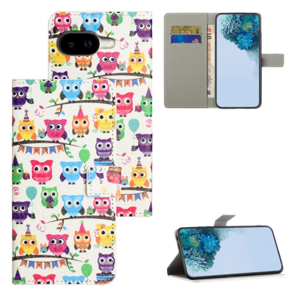 Kožený Kryt Google Pixel 10a Sova Vzor