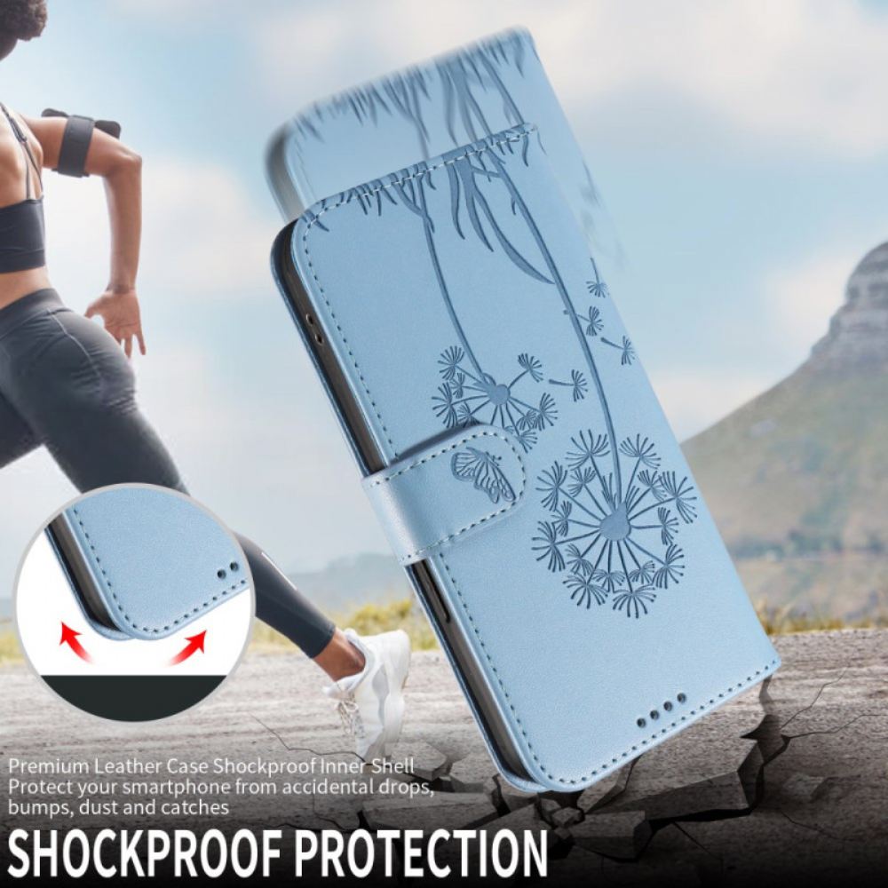 Kožený Kryt Google Pixel 10a Vzor Pampelišky