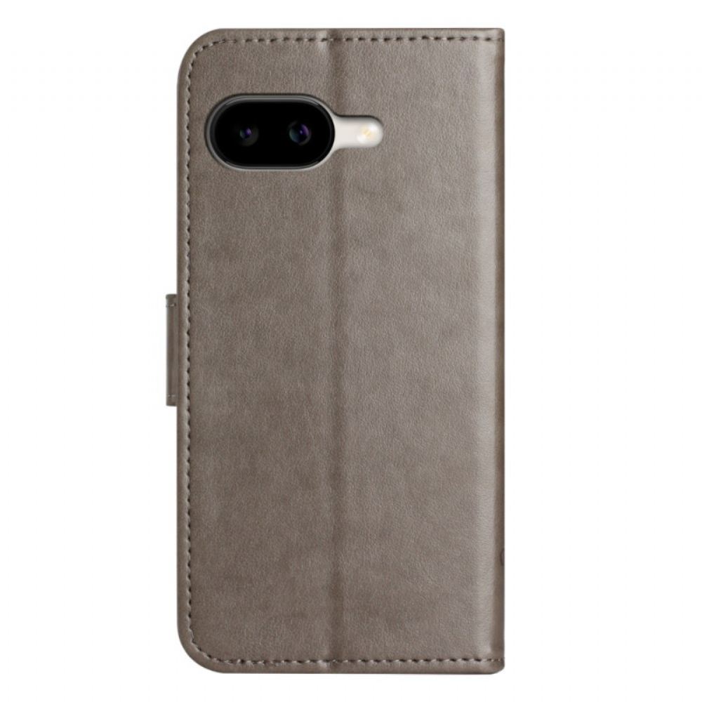 Kožený Kryt Na Google Pixel 10a Květinový Vzor