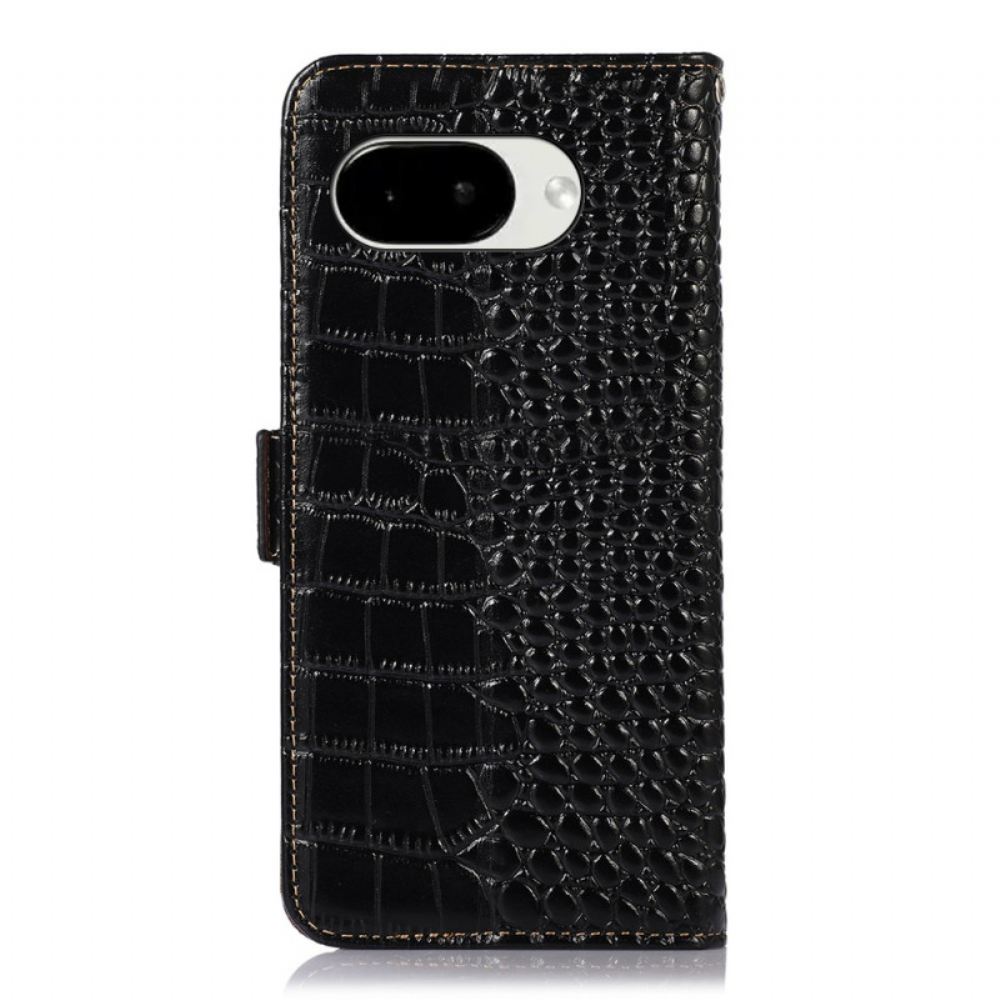 Peněženková Pouzdra Google Pixel 10a Krokodýlí Kůže S Texturou