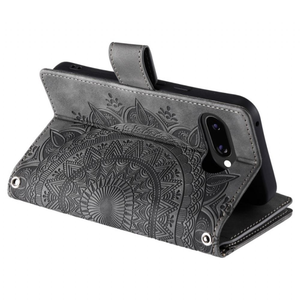 Peněženková Pouzdra Google Pixel 10a Kryty Na Mobil Peněženka S Efektem Semiše Mandala