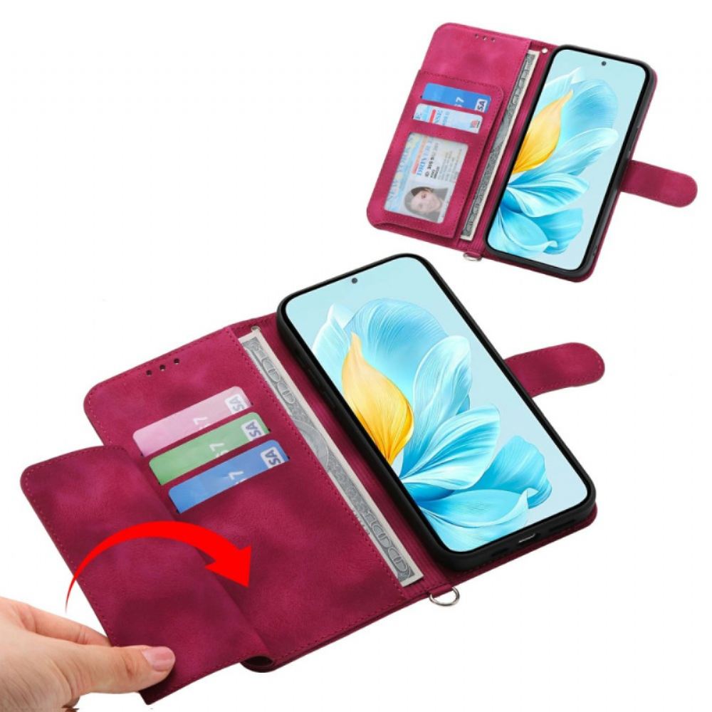 Peněženková Pouzdra Google Pixel 10a Kryty Na Mobil Semišový Efekt Mandaly S Ramenním Popruhem