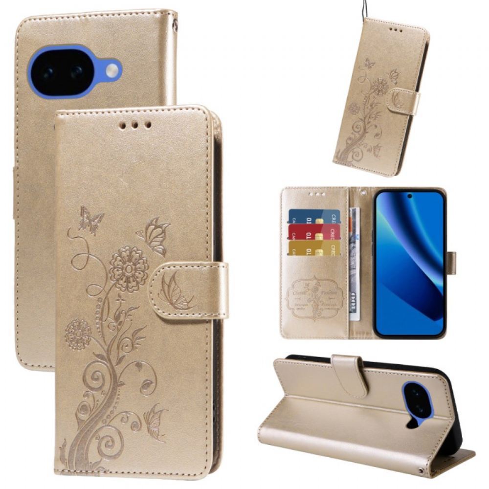 Peněženková Pouzdra Google Pixel 10a Květinový Motýl