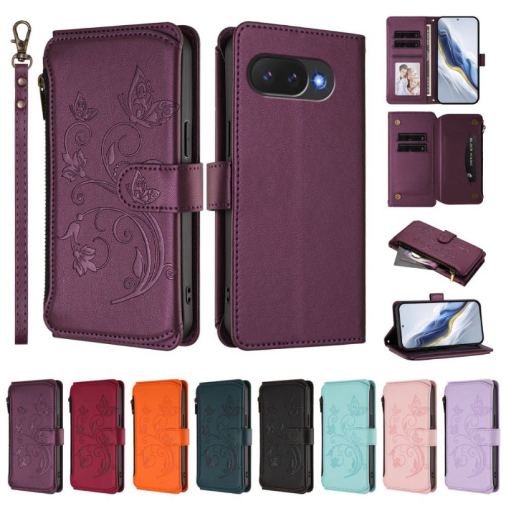 Peněženková Pouzdra Google Pixel 10a Peněženka S Květinovým Vzorem