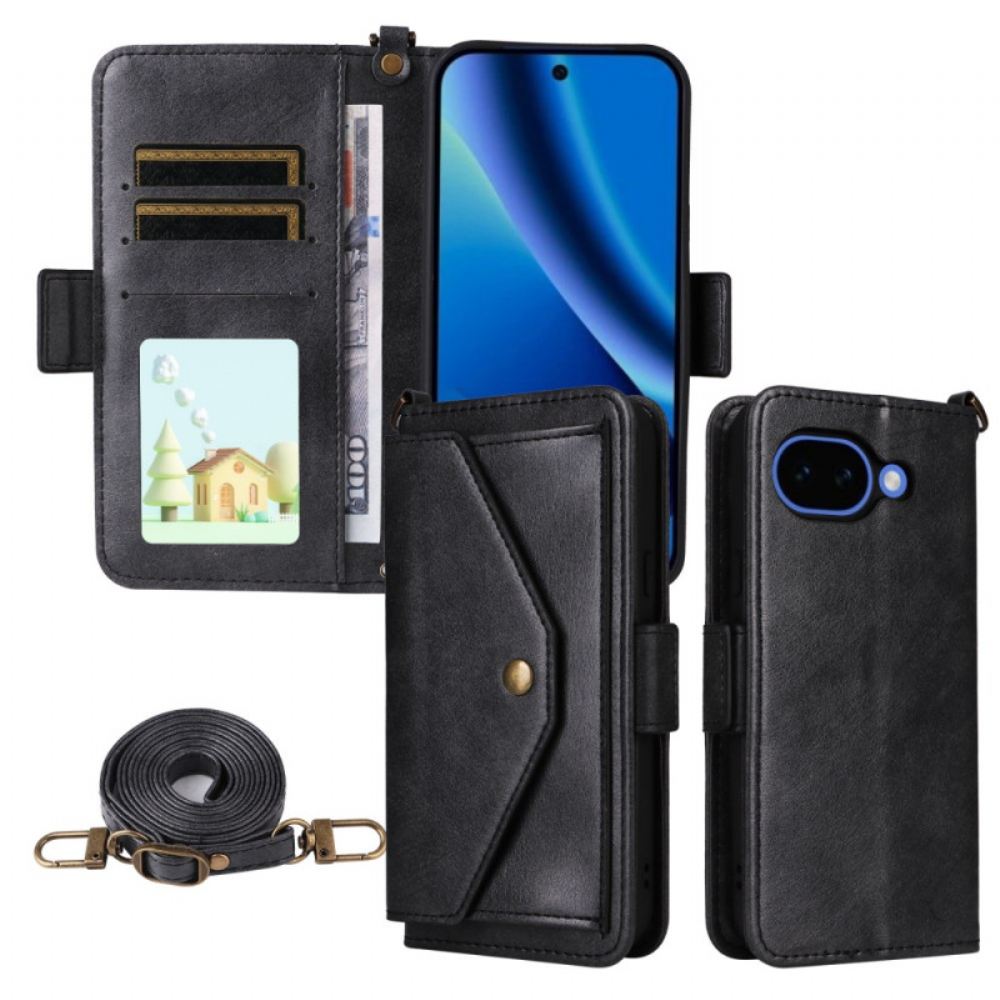 Peněženková Pouzdra Google Pixel 10a Vintage Peněženka A Ramenní Popruh