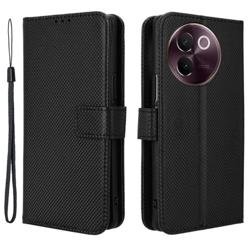 Kožený Kryt Vivo V40 Lite 5g Diamantová Textura