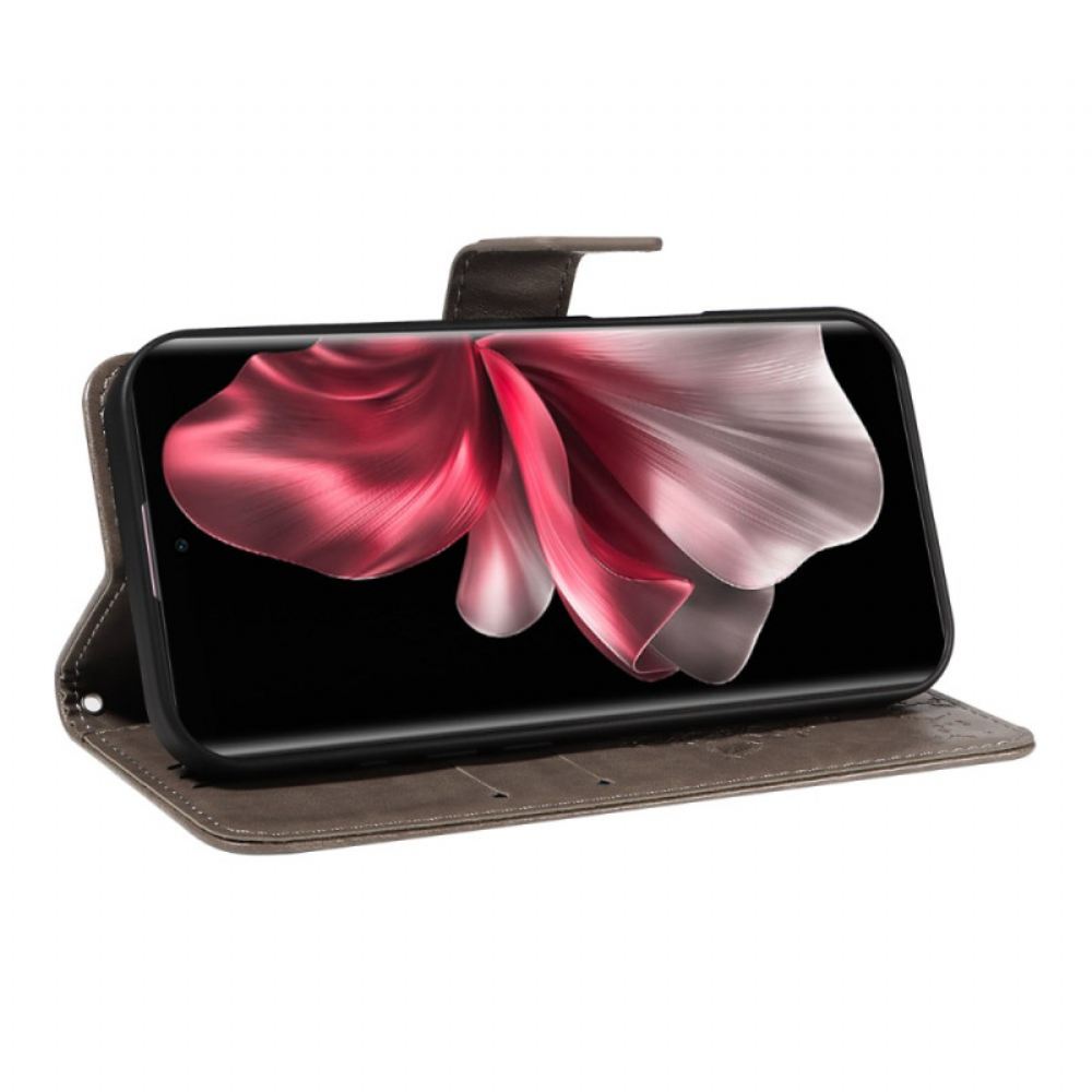 Kožený Kryt Vivo V40 Lite 5g Kočka A Strom