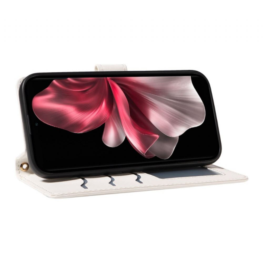 Kožený Kryt Vivo V40 Lite 5g Prošívané S Pásky