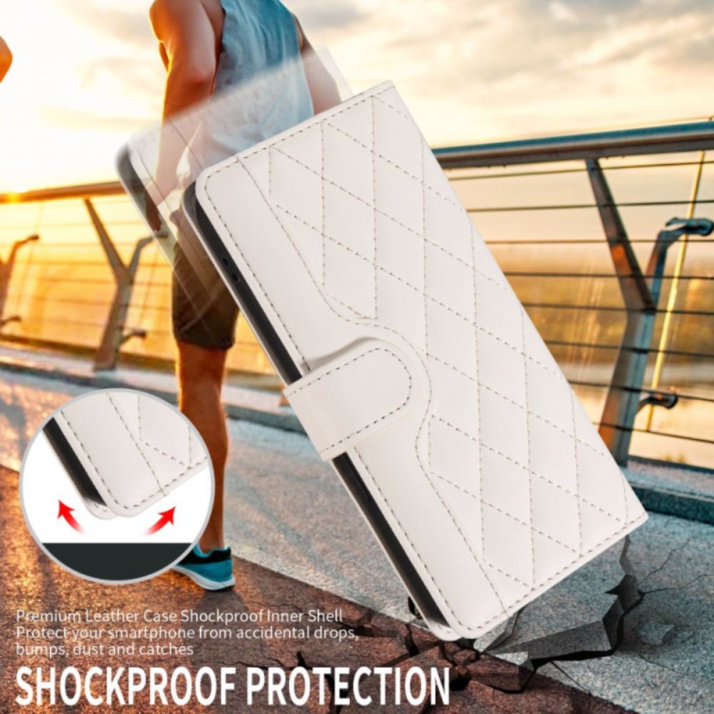 Kožený Kryt Vivo V40 Lite 5g Prošívané S Pásky