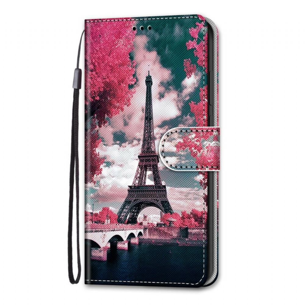 Flipové Pouzdro Na Xiaomi Mi 10T Lite / Redmi Note 9 Pro 5G Eiffelova Věž V Létě