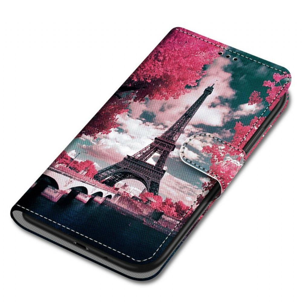 Flipové Pouzdro Na Xiaomi Mi 10T Lite / Redmi Note 9 Pro 5G Eiffelova Věž V Létě