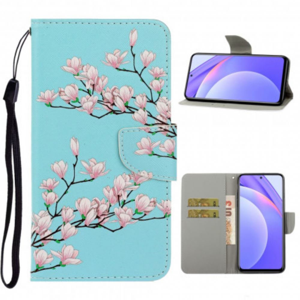 Flipové Pouzdro Na Xiaomi Mi 10T Lite / Redmi Note 9 Pro 5G Na Lana Strappy Tree