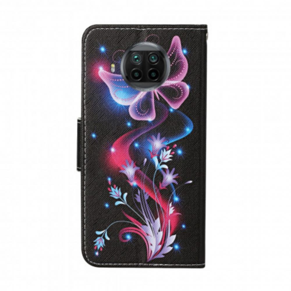 Flipové Pouzdro Na Xiaomi Mi 10T Lite / Redmi Note 9 Pro 5G Motýli A Šňůrka