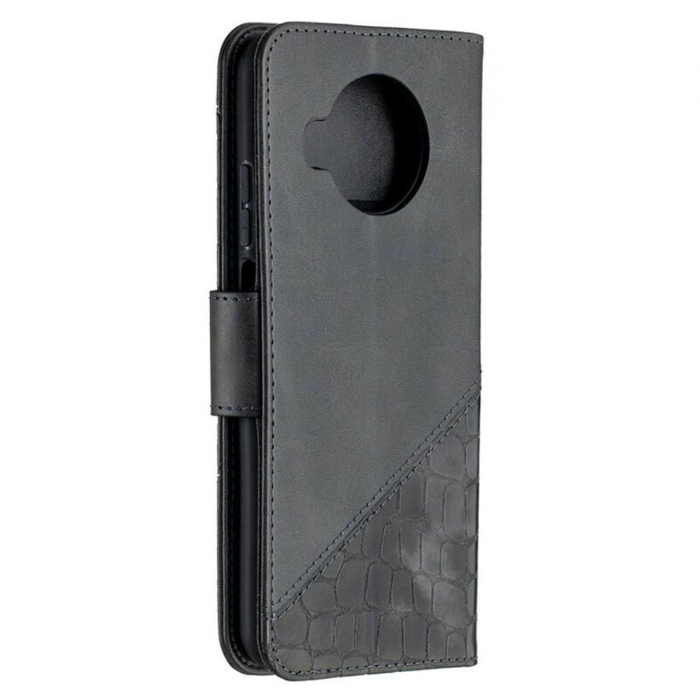 Kožené Pouzdro Na Xiaomi Mi 10T Lite / Redmi Note 9 Pro 5G Krokodýlí Kůže