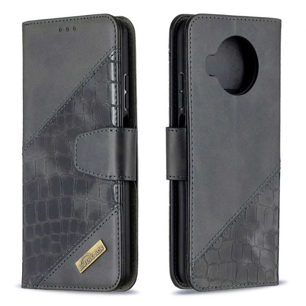Kožené Pouzdro Na Xiaomi Mi 10T Lite / Redmi Note 9 Pro 5G Krokodýlí Kůže