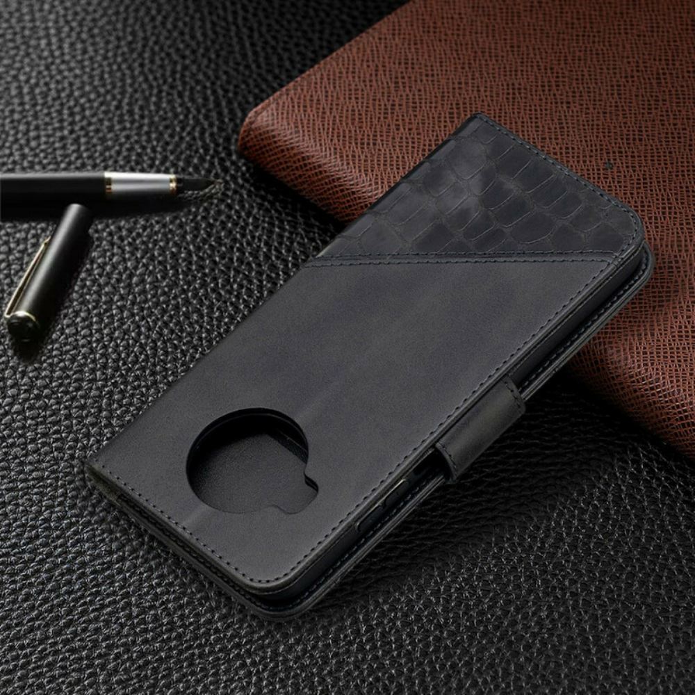 Kožené Pouzdro Na Xiaomi Mi 10T Lite / Redmi Note 9 Pro 5G Krokodýlí Kůže