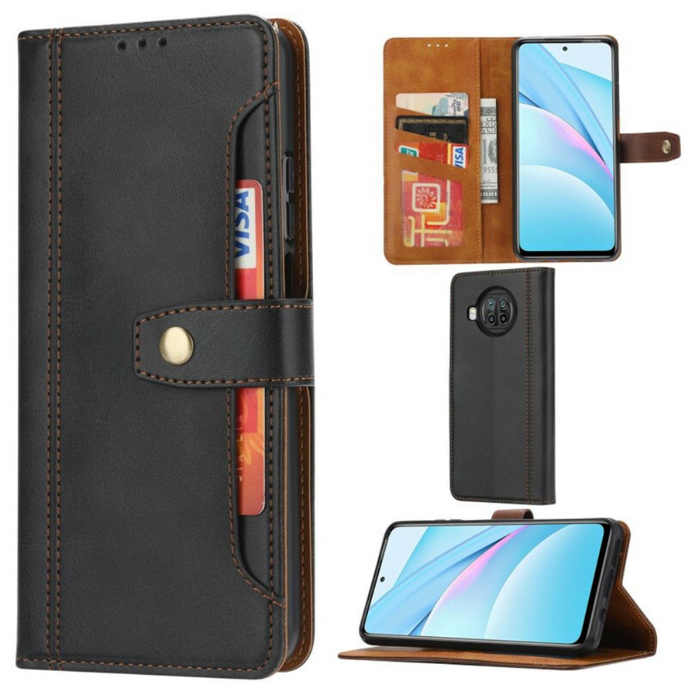 Kožené Pouzdro Na Xiaomi Mi 10T Lite / Redmi Note 9 Pro 5G S Popruhem