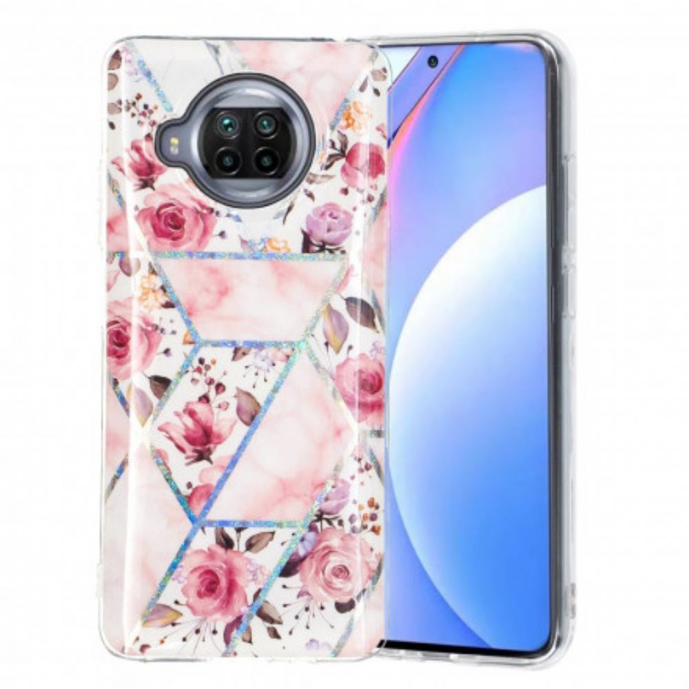 Kryt Na Xiaomi Mi 10T Lite / Redmi Note 9 Pro 5G Mramorové Květiny