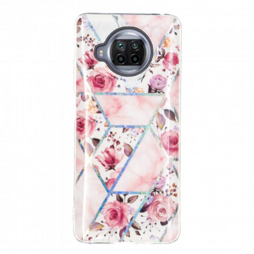 Kryt Na Xiaomi Mi 10T Lite / Redmi Note 9 Pro 5G Mramorové Květiny