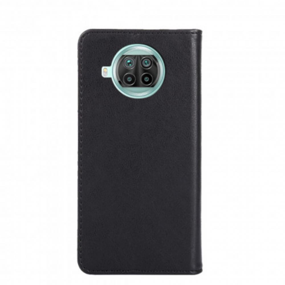 Kryty Na Mobil Na Xiaomi Mi 10T Lite / Redmi Note 9 Pro 5G Flipové Pouzdro Kožené Provedení S Nýtem