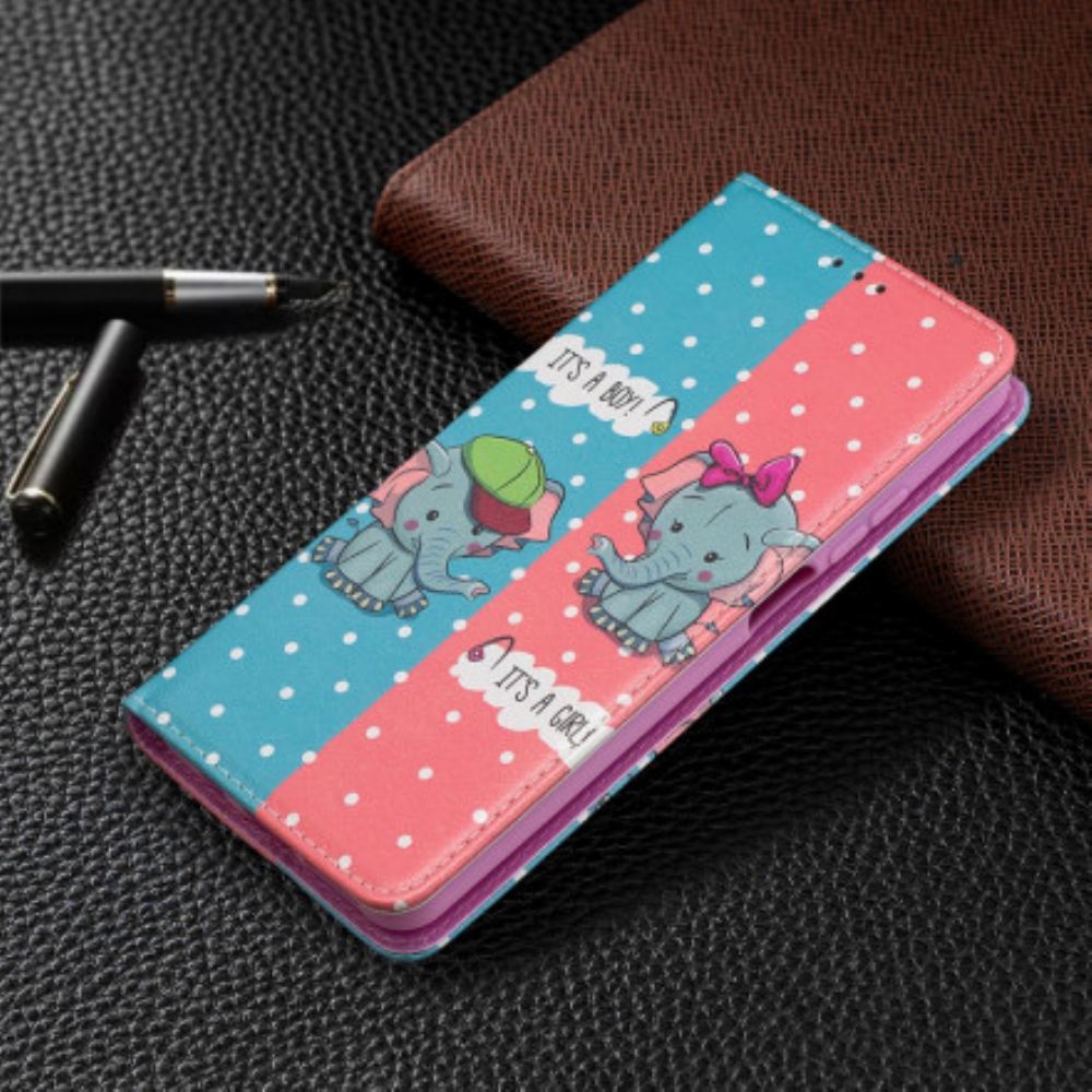 Kryty Na Mobil Na Xiaomi Mi 10T Lite / Redmi Note 9 Pro 5G Flipové Pouzdro Slůňata