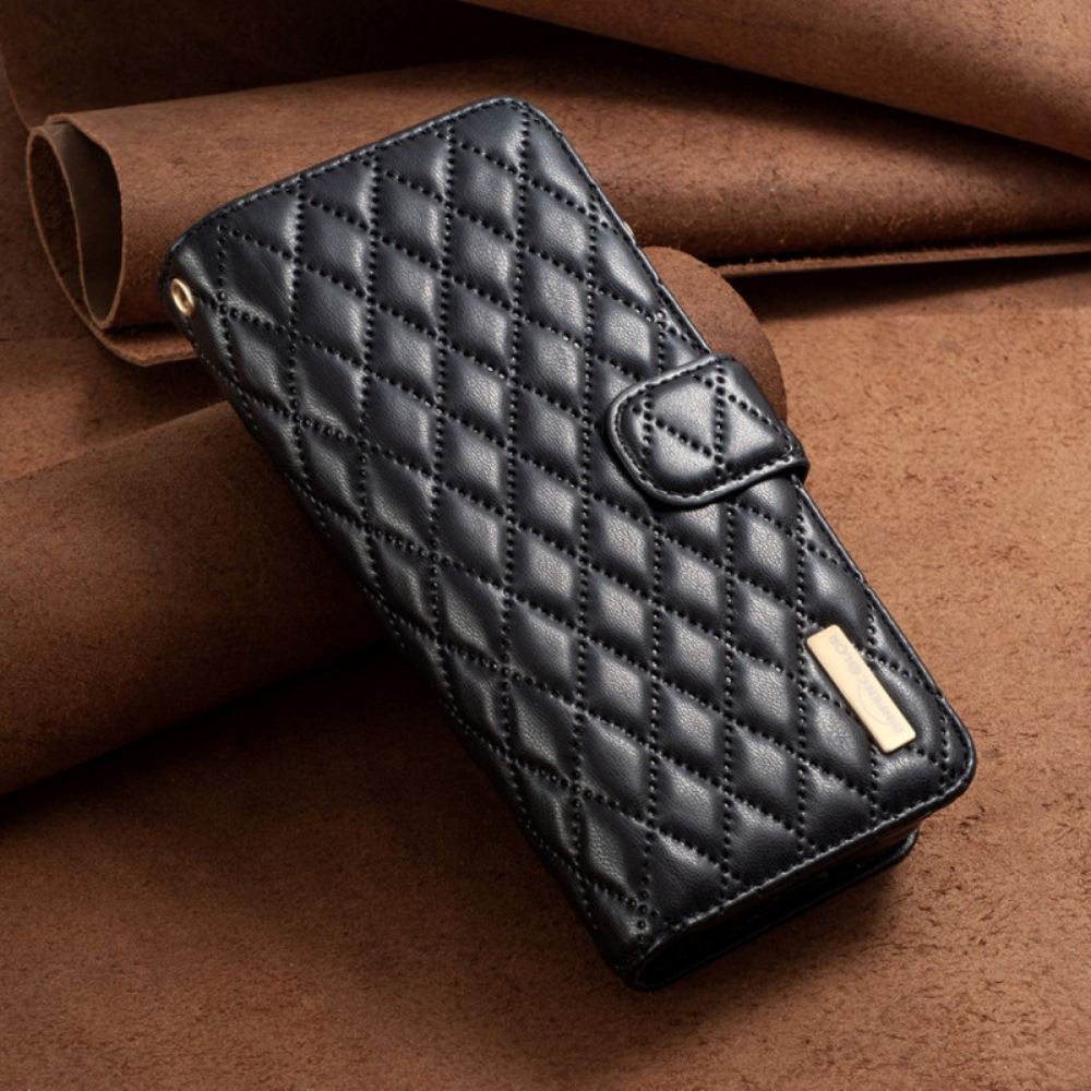 Kožený Kryt Samsung Galaxy Z Fold 5 Barevný Styl Binfen Prošívaný