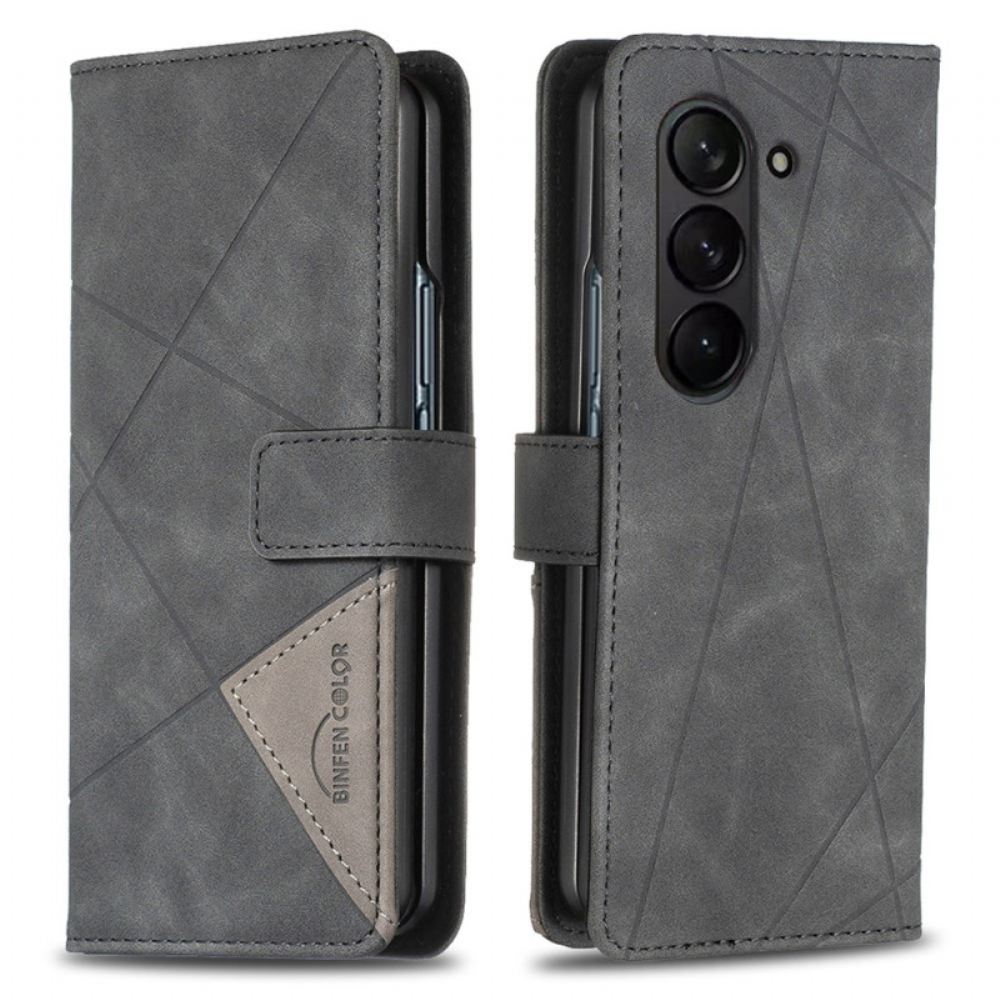 Kožený Kryt Samsung Galaxy Z Fold 5 Barva Binfen