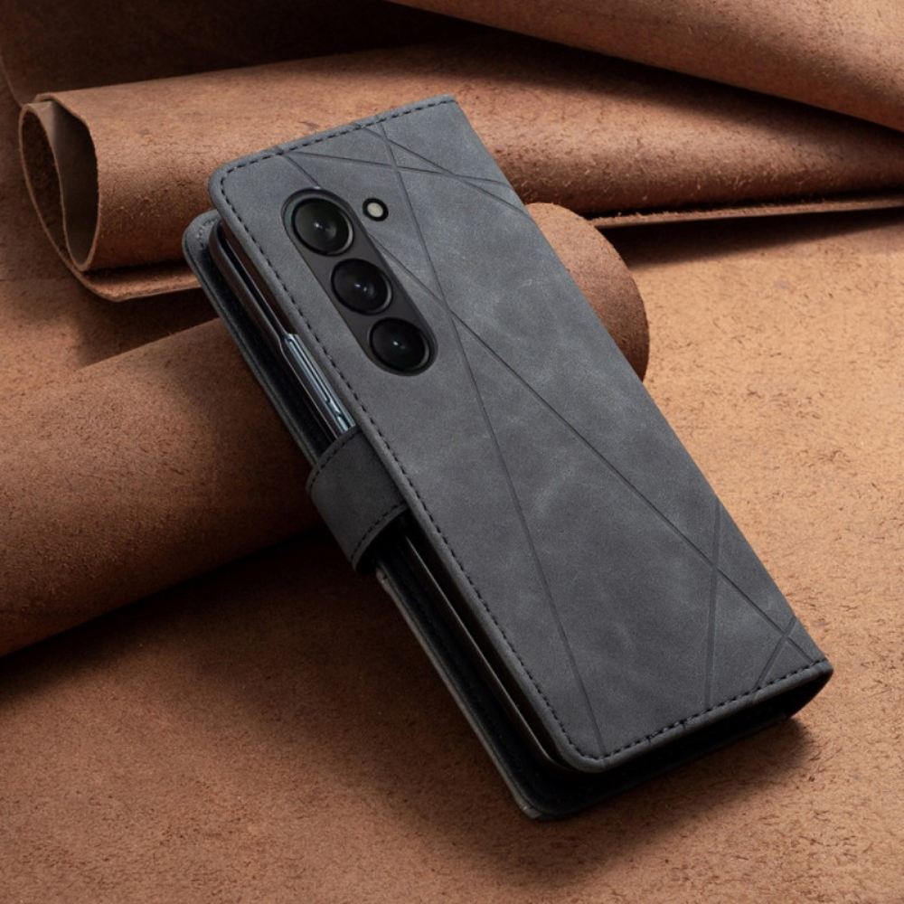 Kožený Kryt Samsung Galaxy Z Fold 5 Barva Binfen