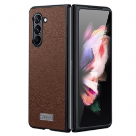 Kryt Na Samsung Galaxy Z Fold 5 Litchi Kožený Design Abeel
