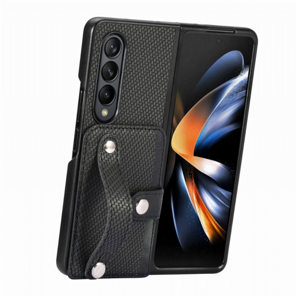 Kryt Samsung Galaxy Z Fold 5 Držák A Popruh Z Uhlíkových Vláken