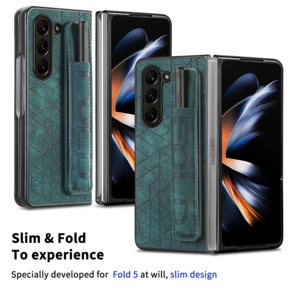 Kryt Samsung Galaxy Z Fold 5 Držák Stylusu S Popruhem