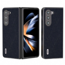 Kryt Samsung Galaxy Z Fold 5 Pravá Tkaná Kůže Abeel
