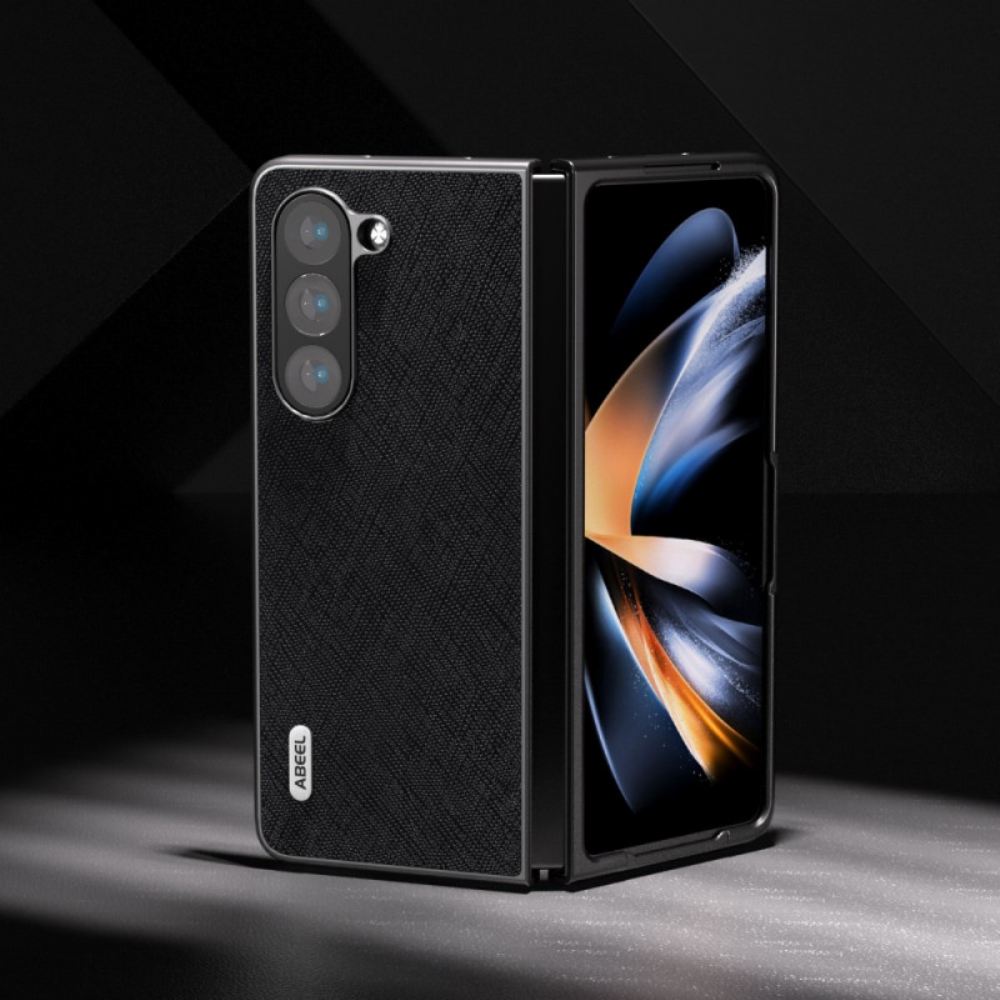 Kryt Samsung Galaxy Z Fold 5 Pravá Tkaná Kůže Abeel