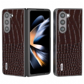 Kryt Samsung Galaxy Z Fold 5 Skutečná Kůže S Efektem Krokodýla Abeel