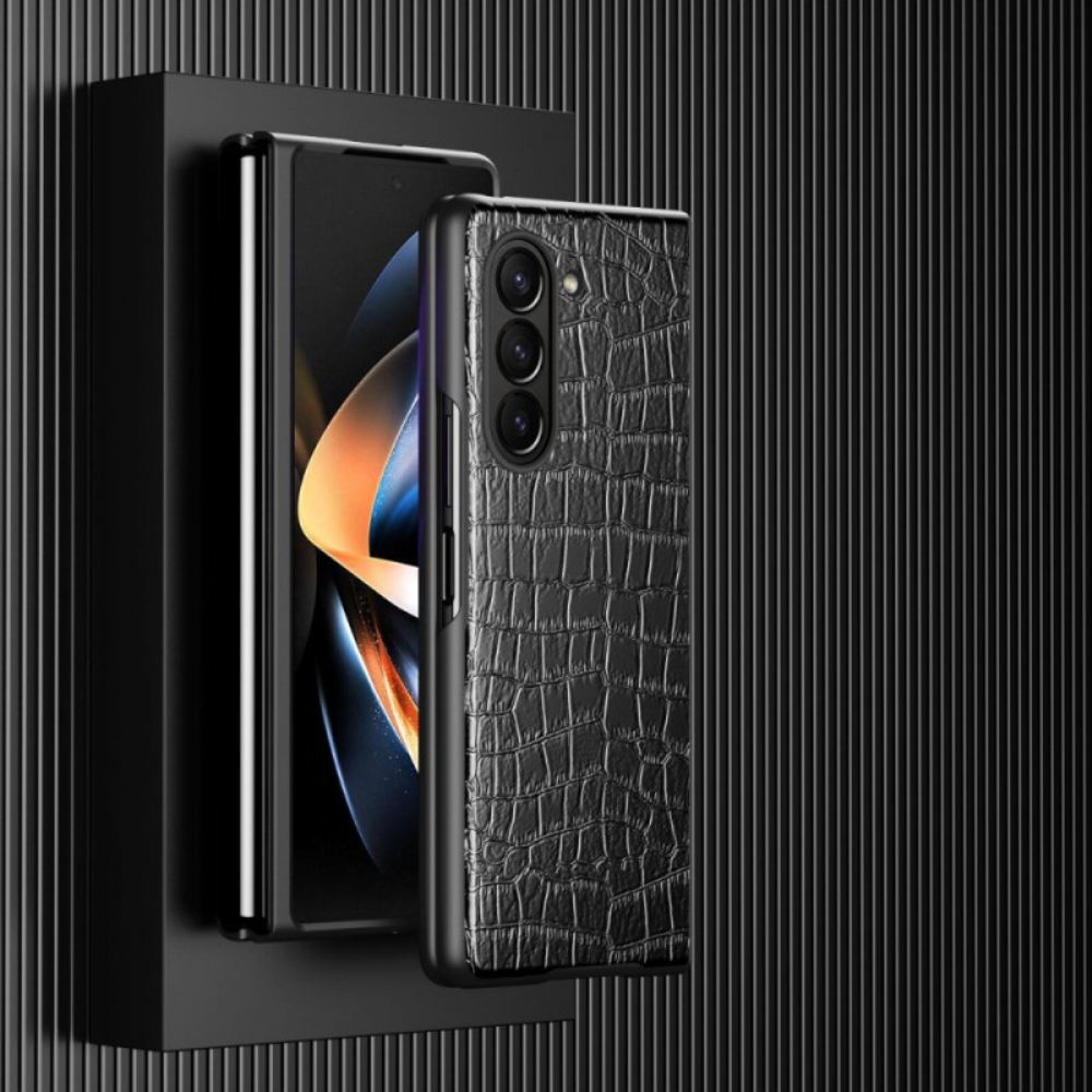 Kryt Samsung Galaxy Z Fold 5 Styl Krokodýlí Kůže
