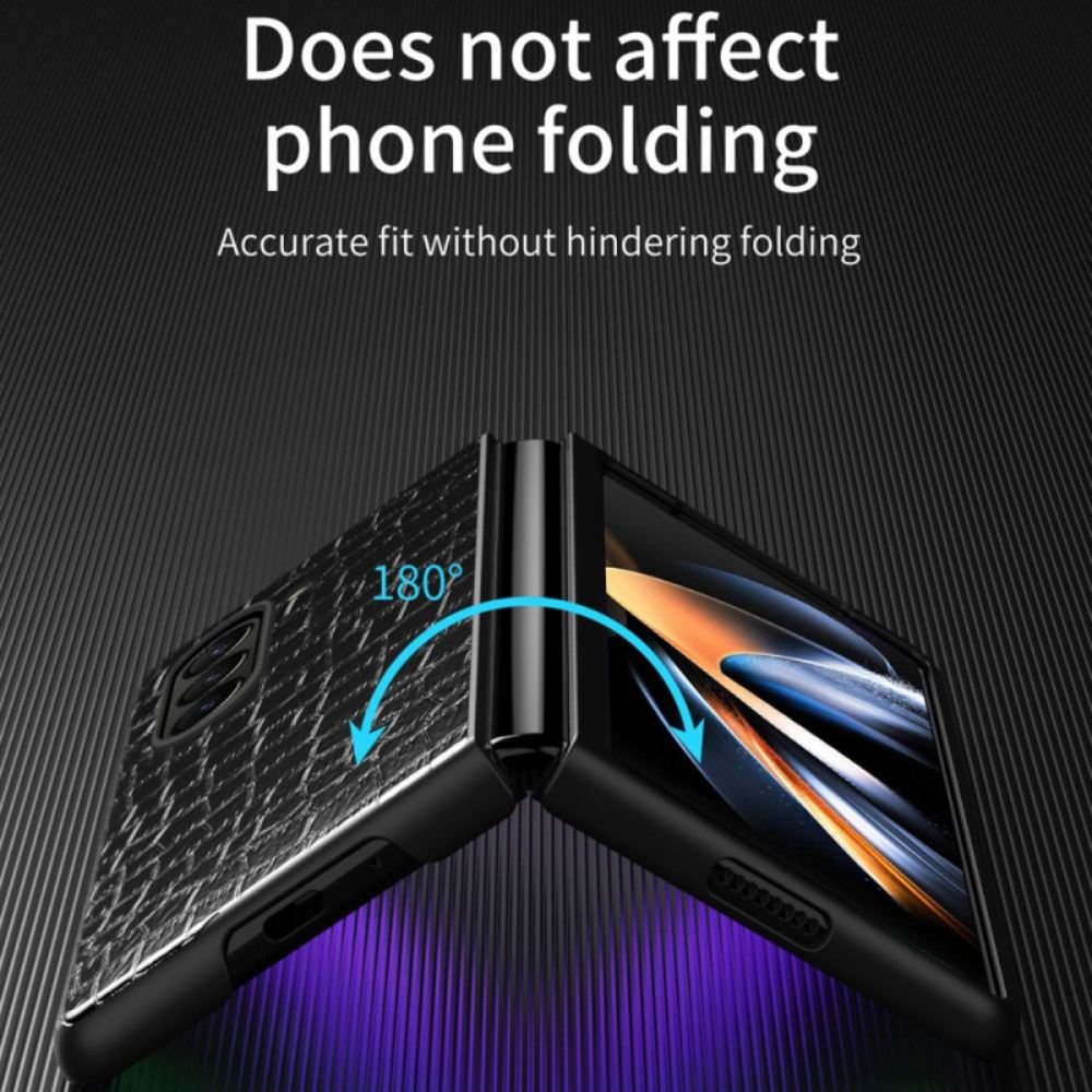 Kryt Samsung Galaxy Z Fold 5 Styl Krokodýlí Kůže