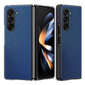 Kryt Samsung Galaxy Z Fold 5 Styl Kůže S Tkaným Efektem