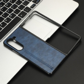 Kryt Samsung Galaxy Z Fold 5 Styl Z Pevné Kůže