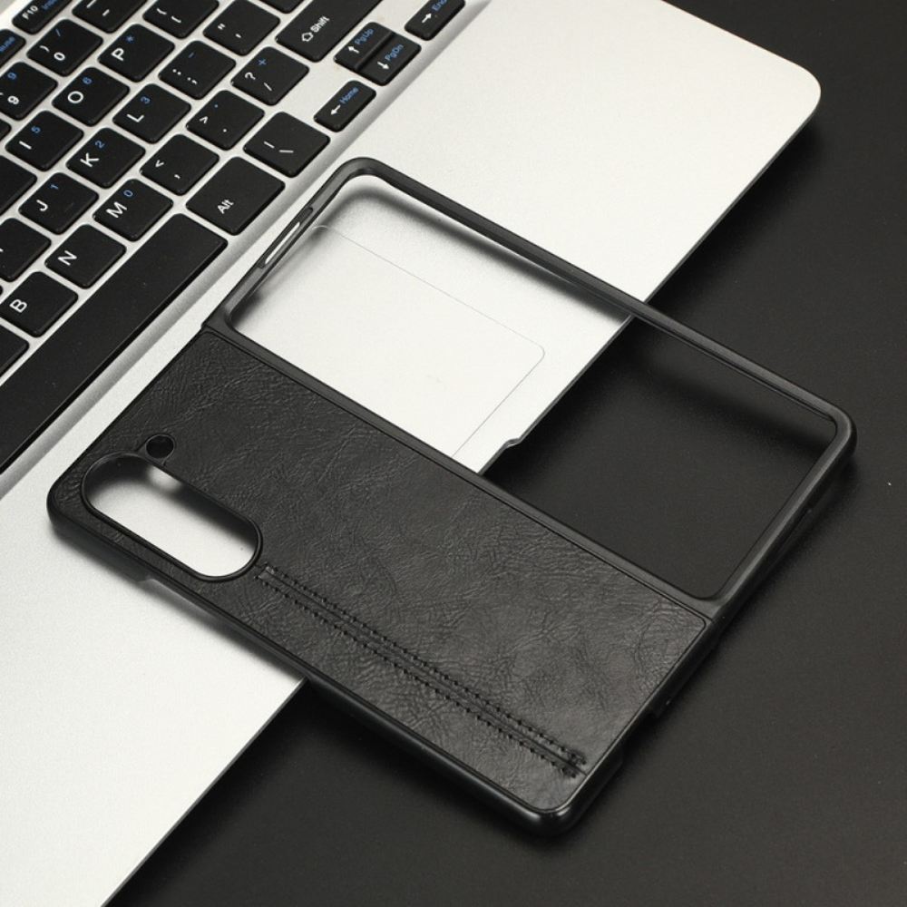 Kryt Samsung Galaxy Z Fold 5 Styl Z Pevné Kůže
